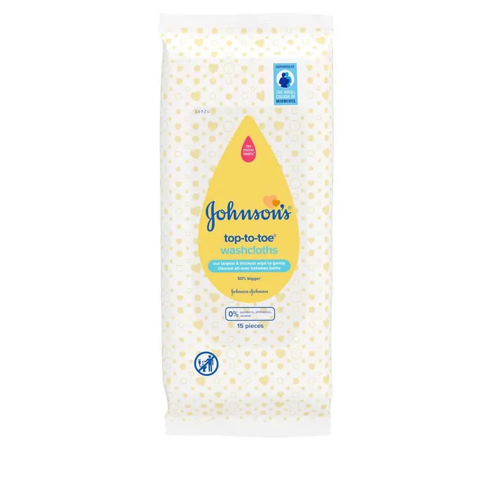 JOHNSON’S® TOP-TO-TOE® Baby Washcloths