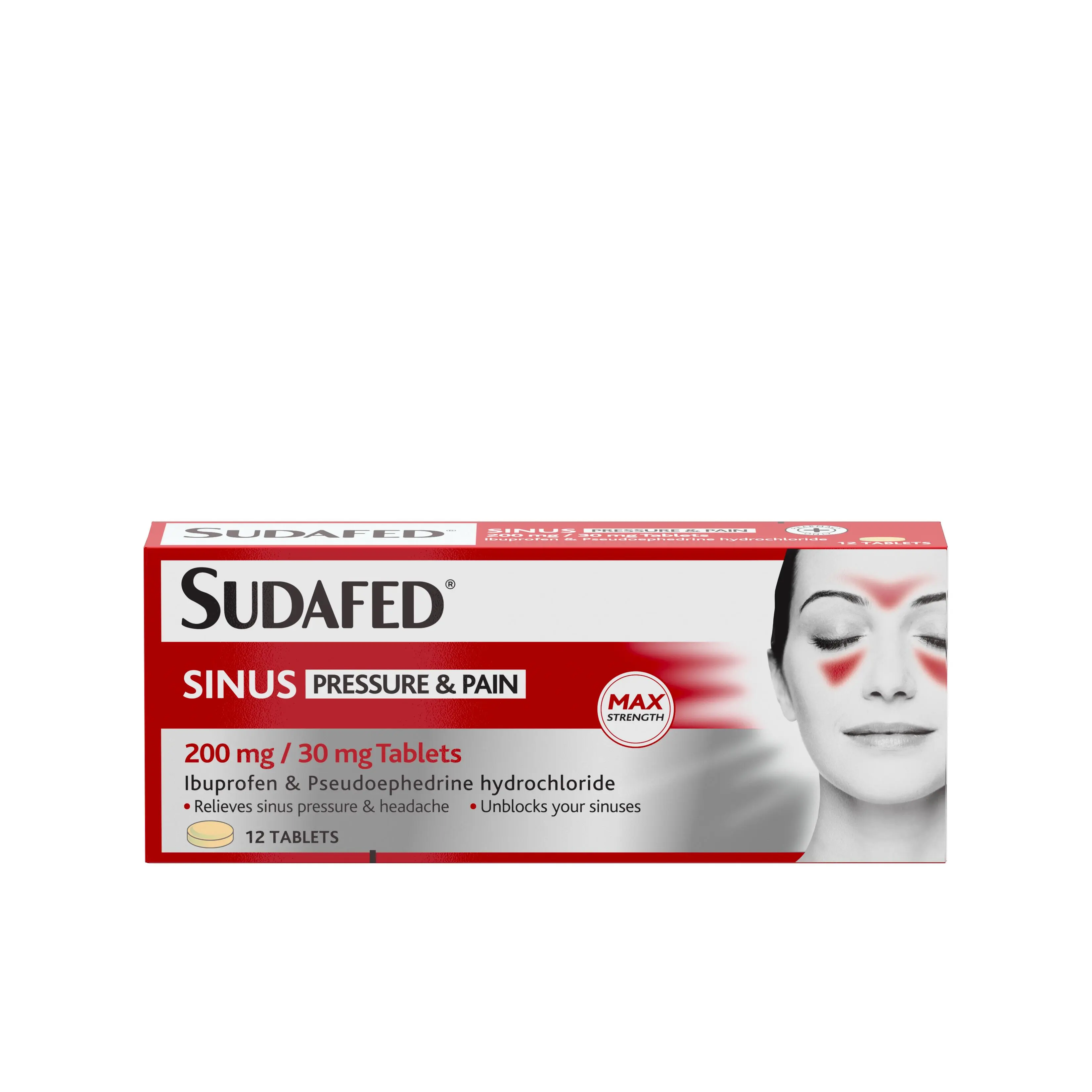 Sudafed® Sinus Pressure & Pain Tablets - Image 1 - Sudafed - en-GB