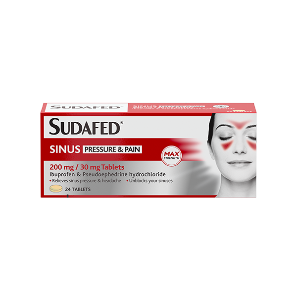 Sudafed® Sinus Pressure & Pain Tablets - Image 1 - Sudafed - en-GB