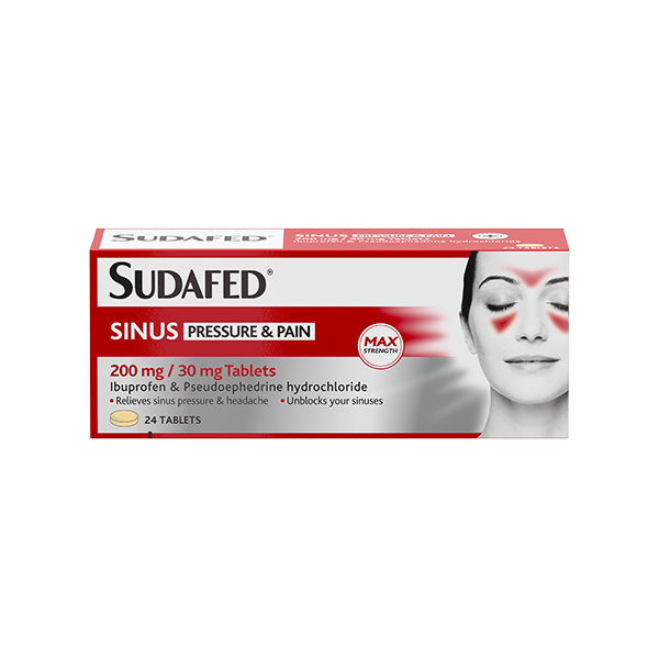 Sudafed® Sinus Pressure & Pain Tablets - Image 1 - Sudafed - en-GB