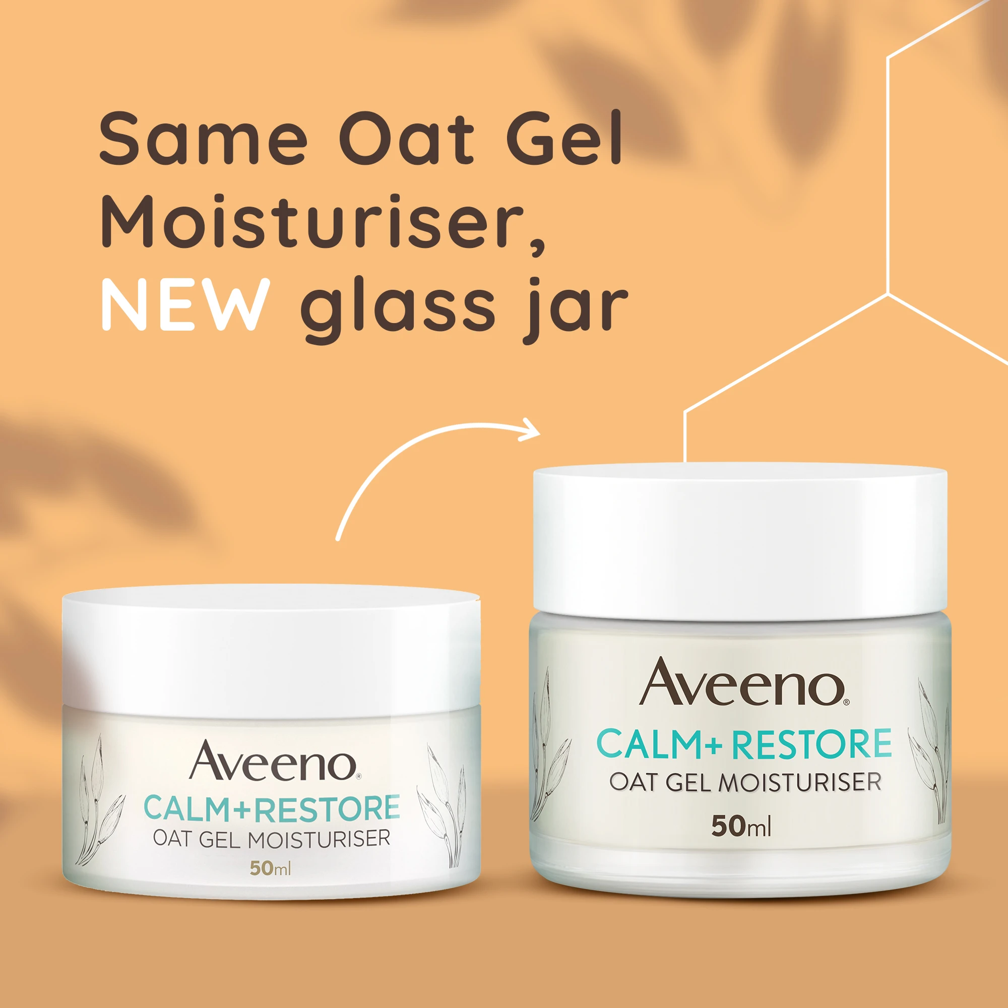 Same oat gel moisturiser, NEW glass jar