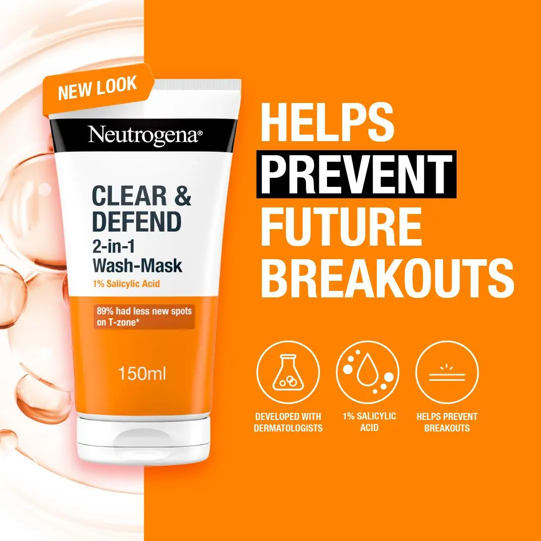 Clear & Defend 2-in-1 Wash-Mask