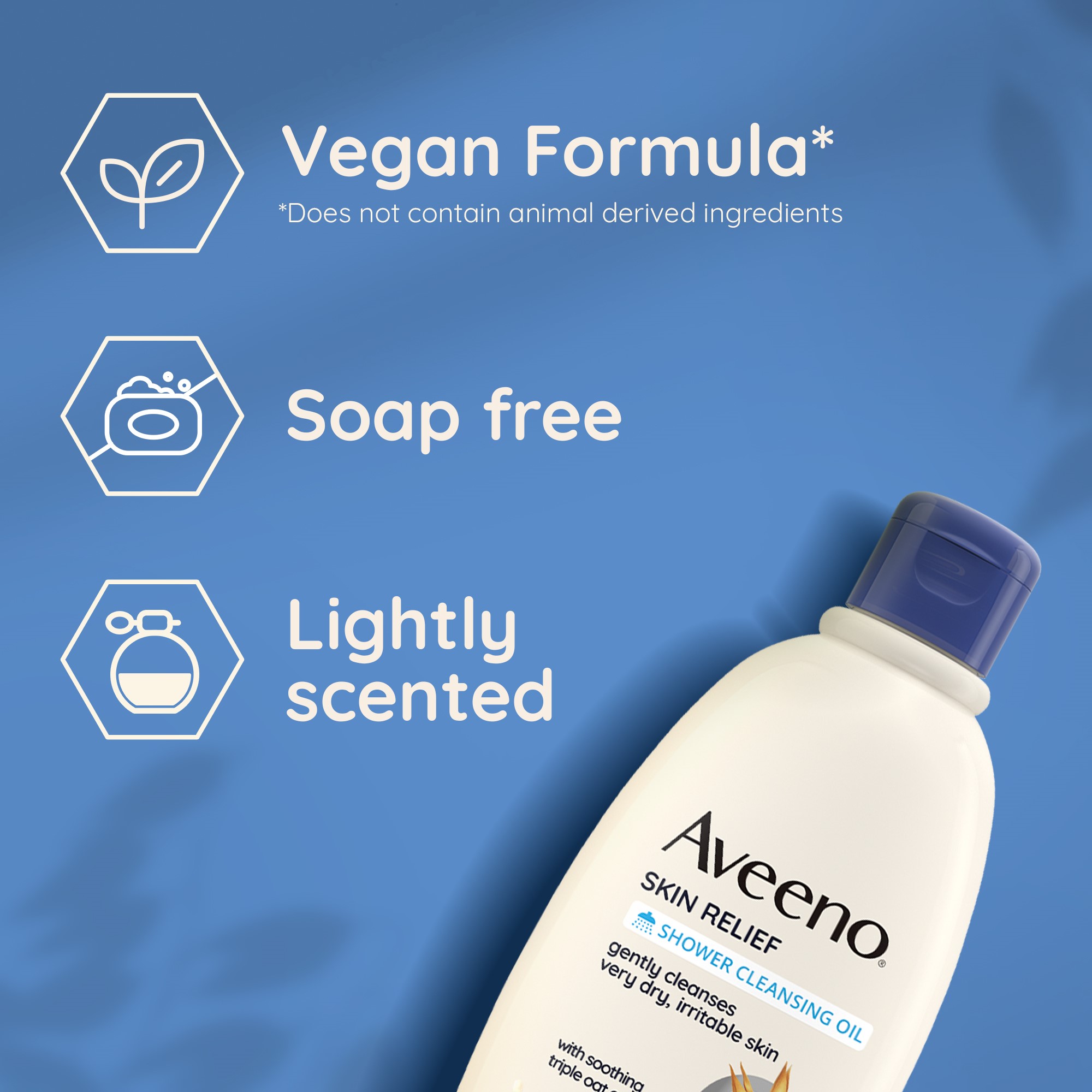 Vegan formula, soap free and lightly scented