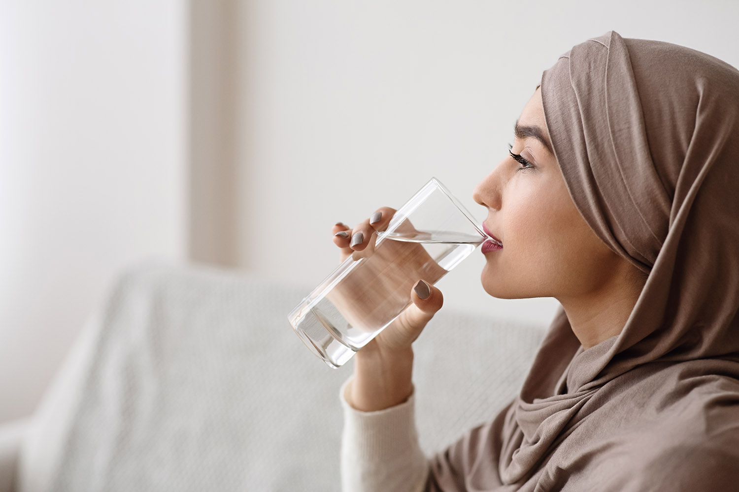 woman drinking