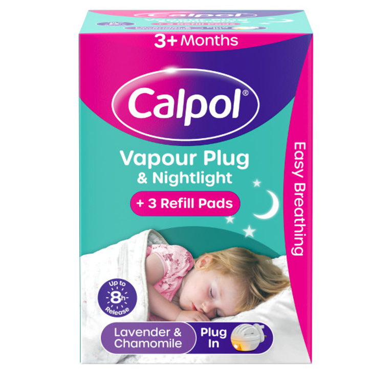 Calpol Vapour Plug and Nightlight Lavender and Chamomile for easy breathing