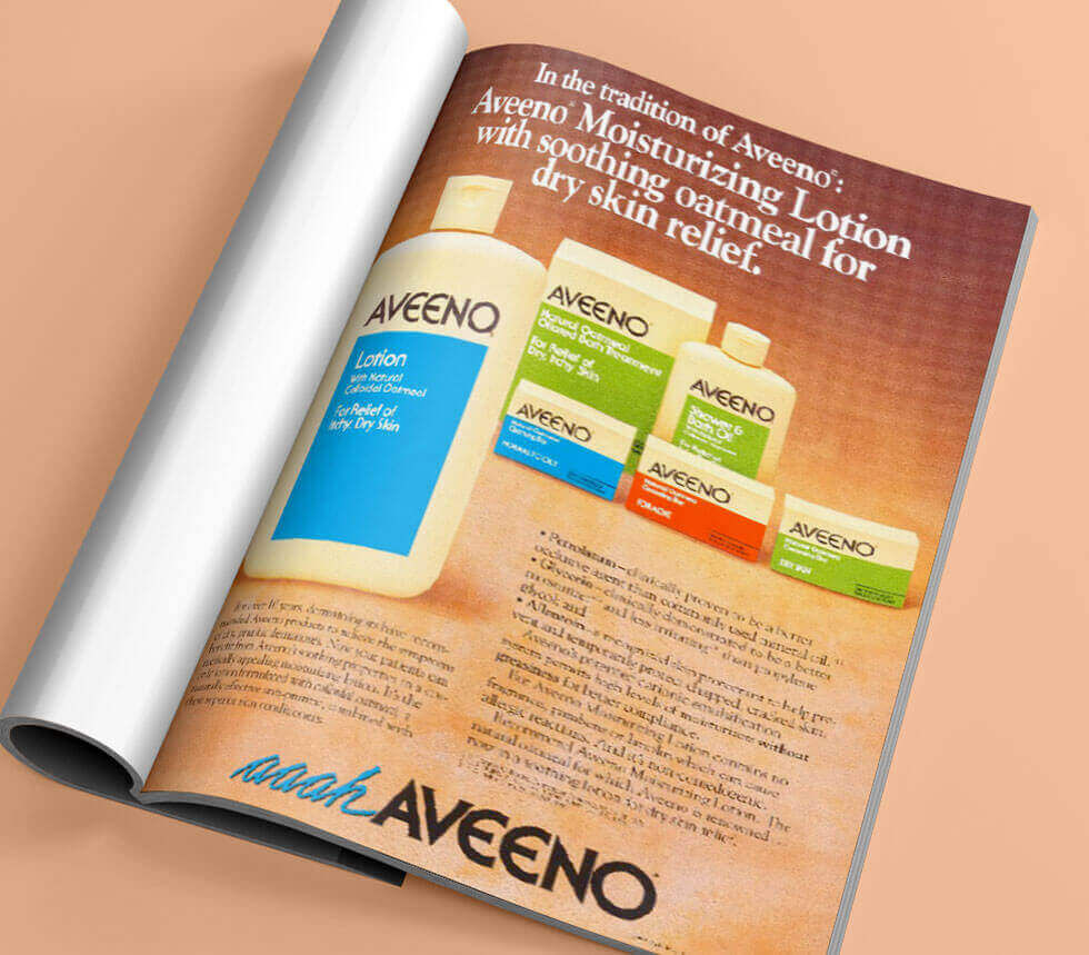 magazine about aveeno history