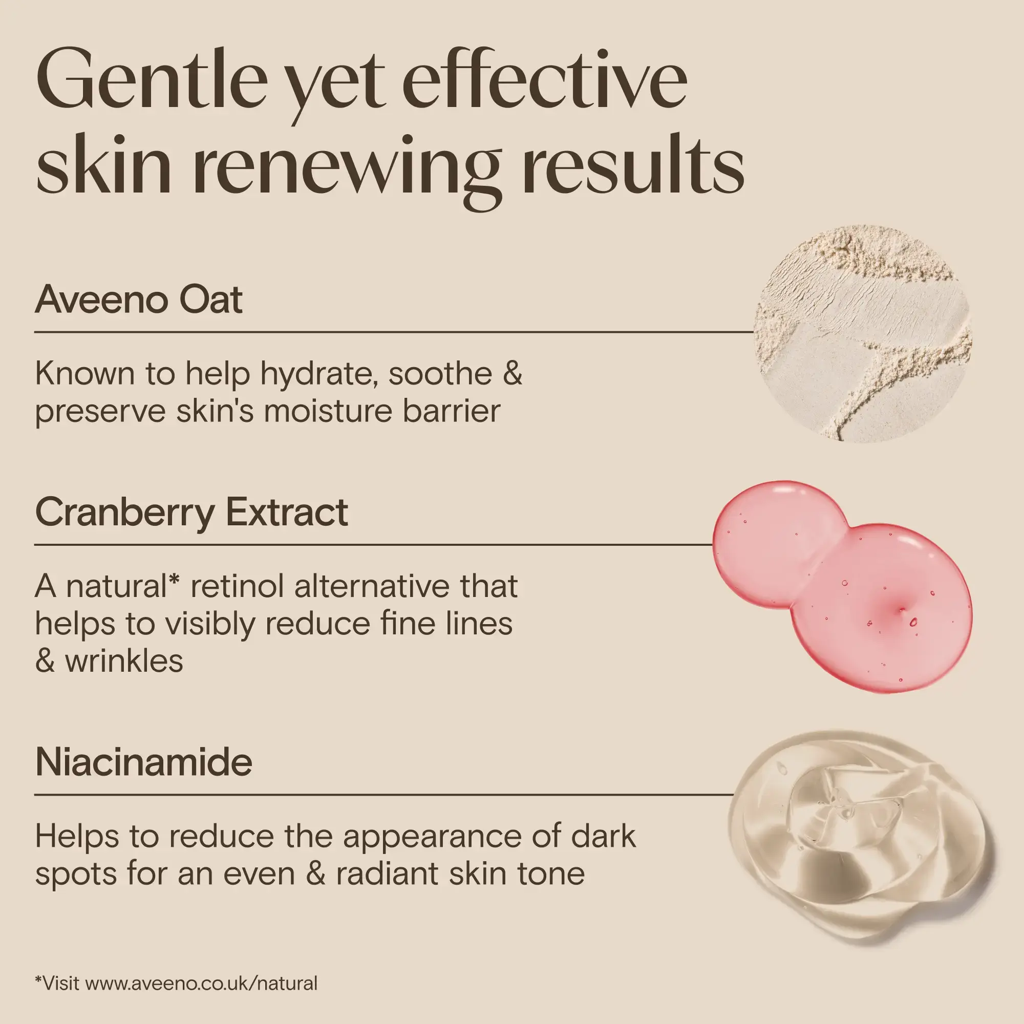 Carefully formulated by Aveeno