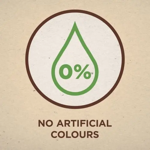 Image stating that Benylin Herbal Chesty Coughs contains no artificial colors