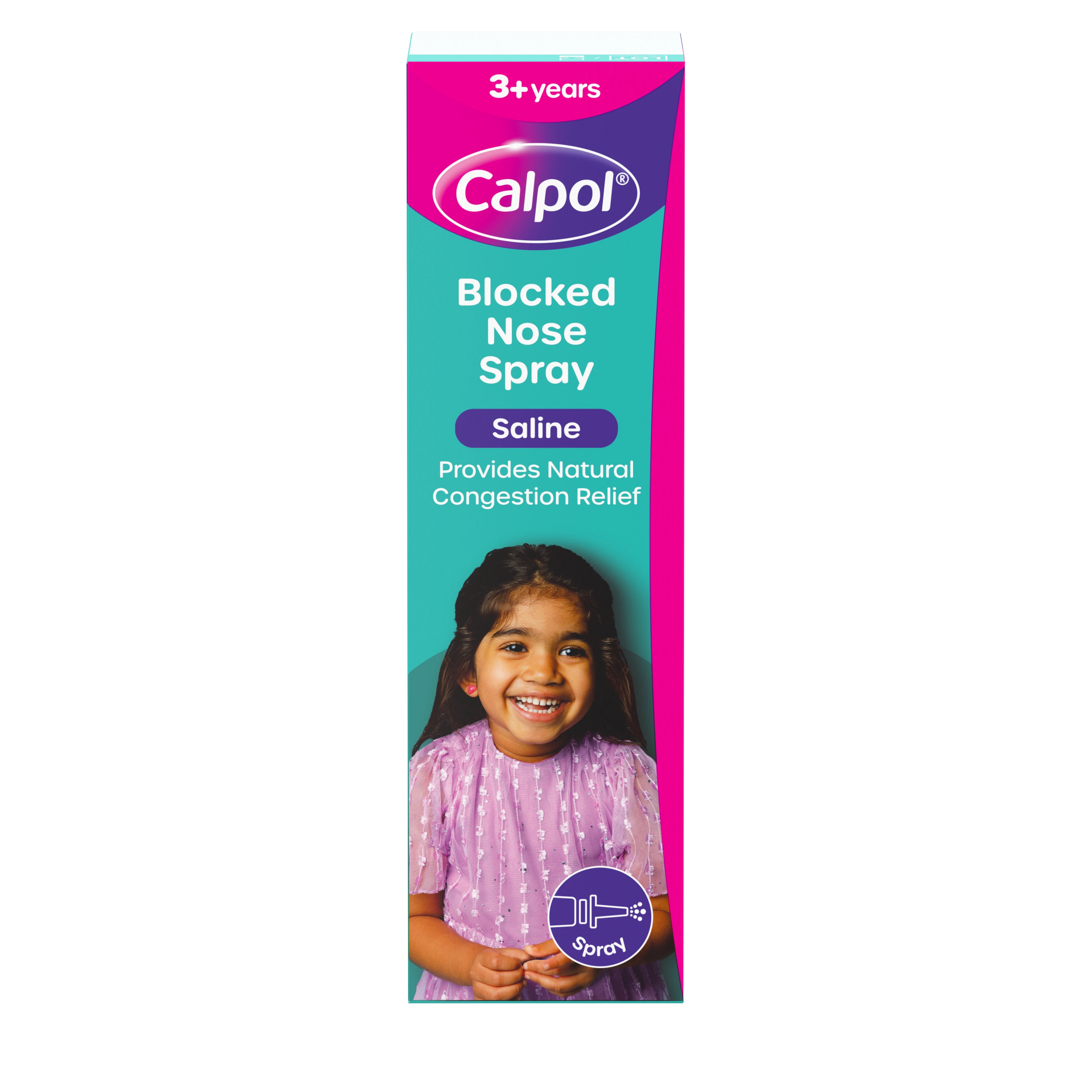 Calpol Saline Blocked nose spray, 3+ years