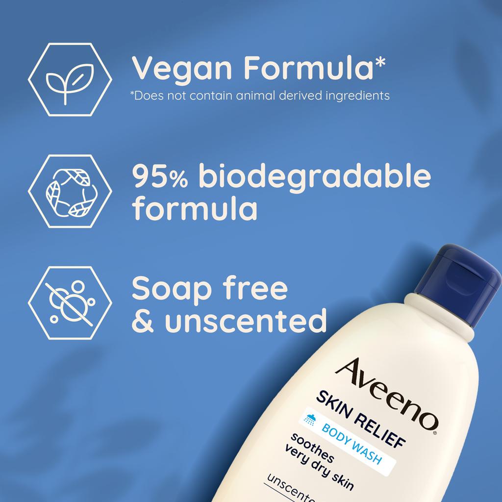 vegan formula, 95% biodegradable formula, soap free and unscented