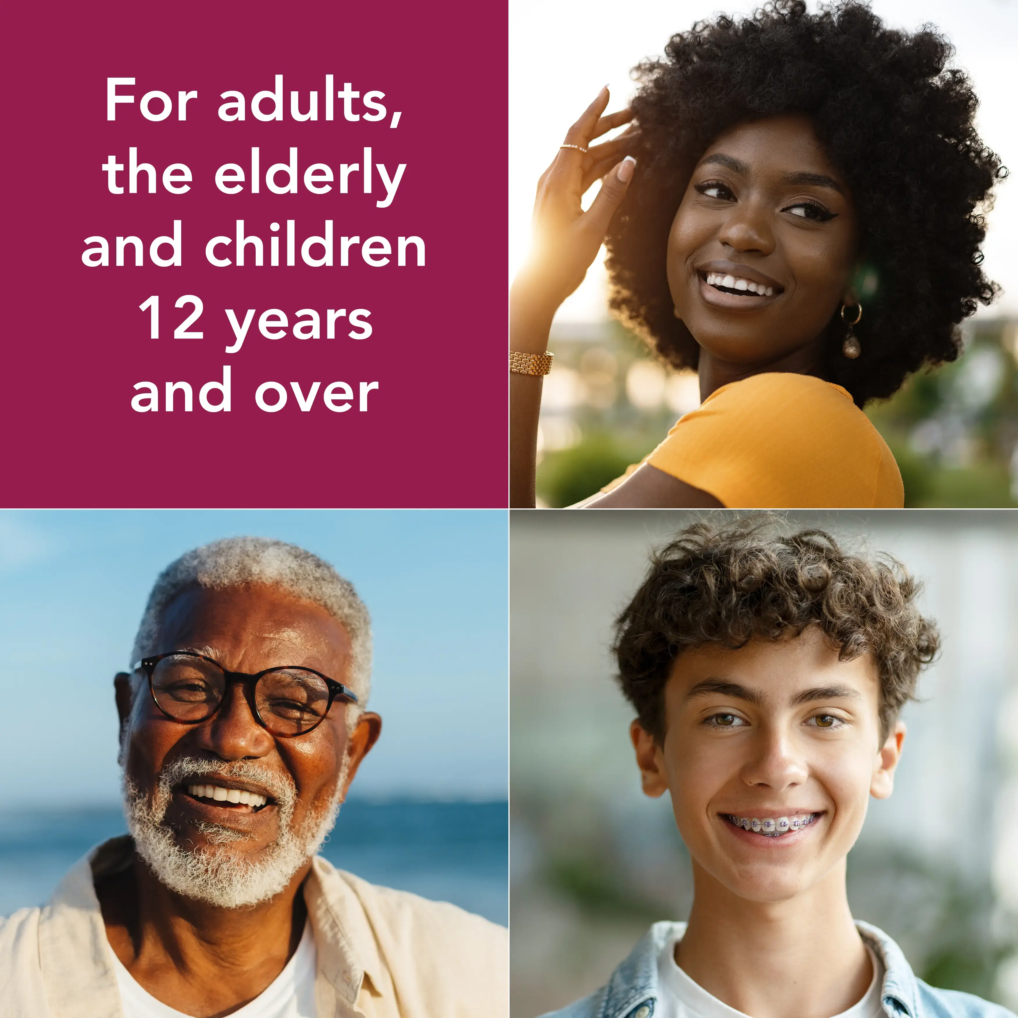 Adults, the elderly and children 12 years and over