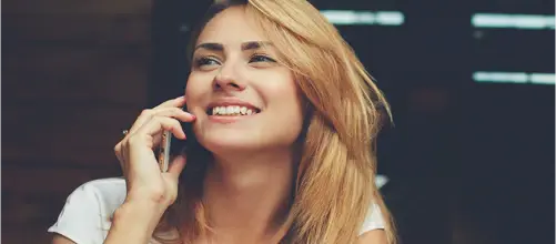 Woman talking on a mobile phone