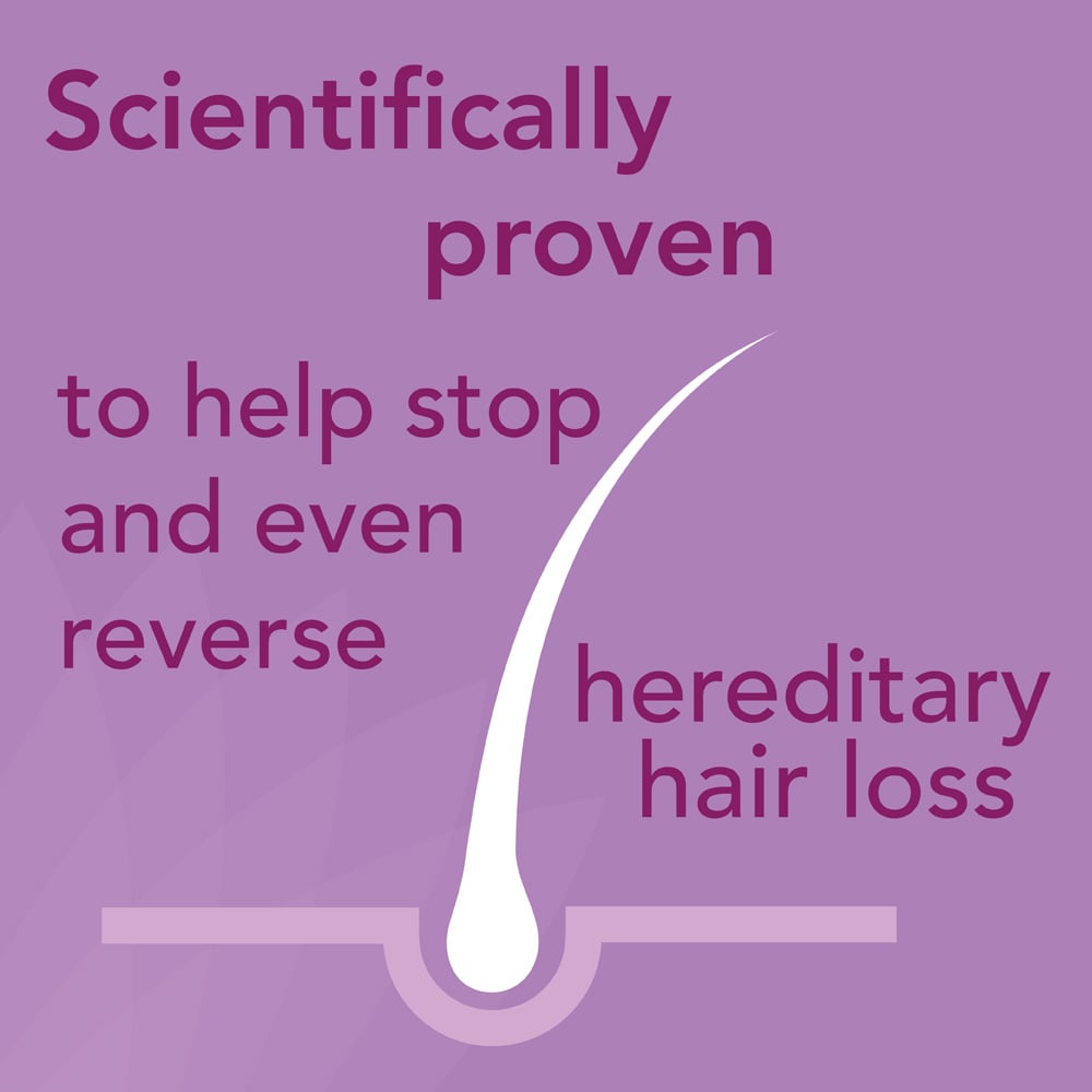 Regaine for Women Scientifically proven to help stop and even reverse hereditary hair loss