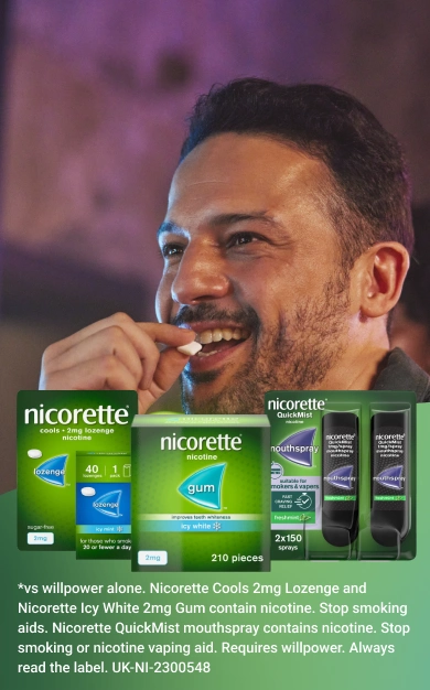 Nicorette homepage hero banner Mobile