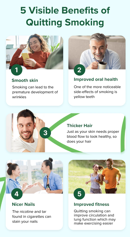 5 visible benefits of quitting smoking