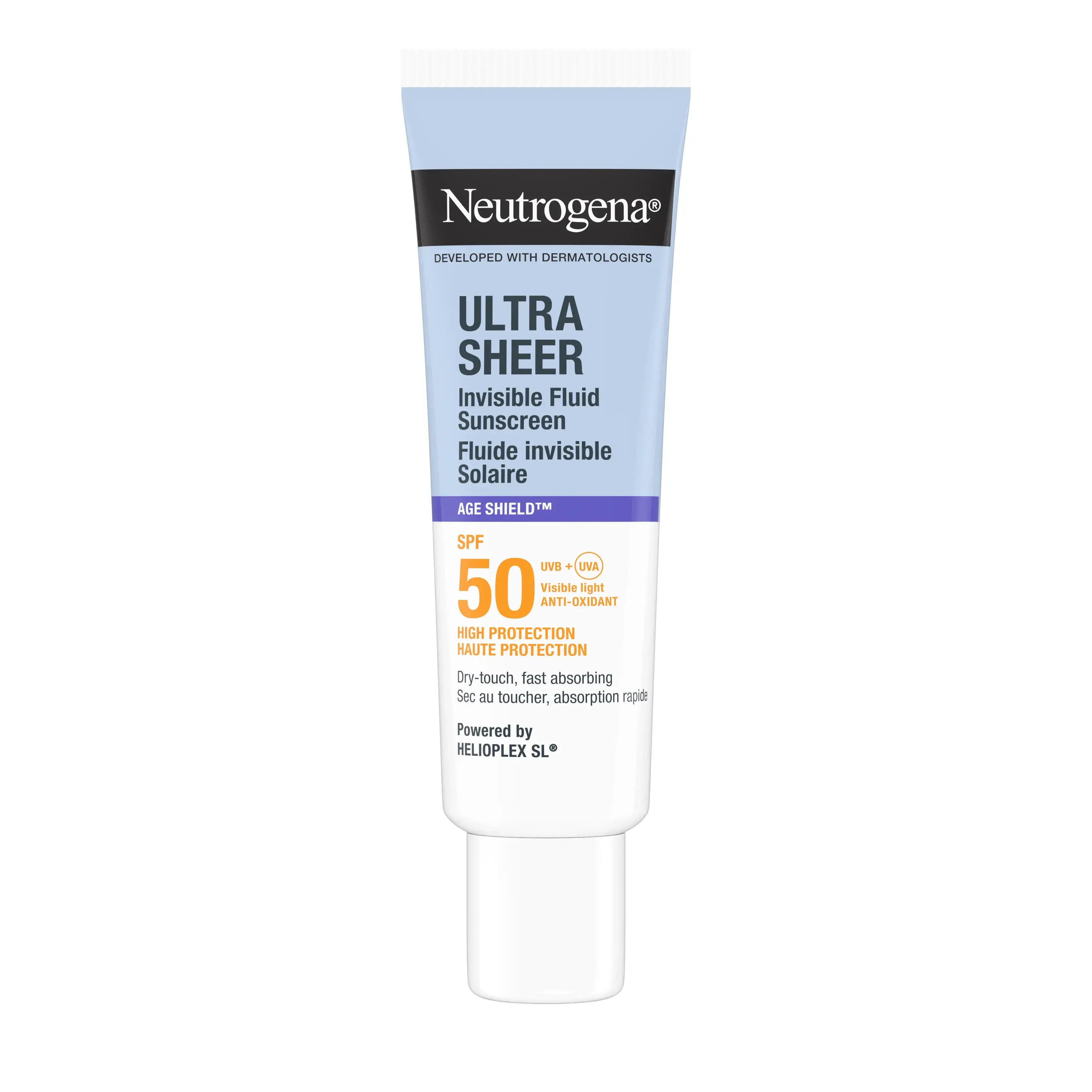 Neutrogena® Ultra Sheer Invisible Fluid Sunscreen Age Shield™ SPF50