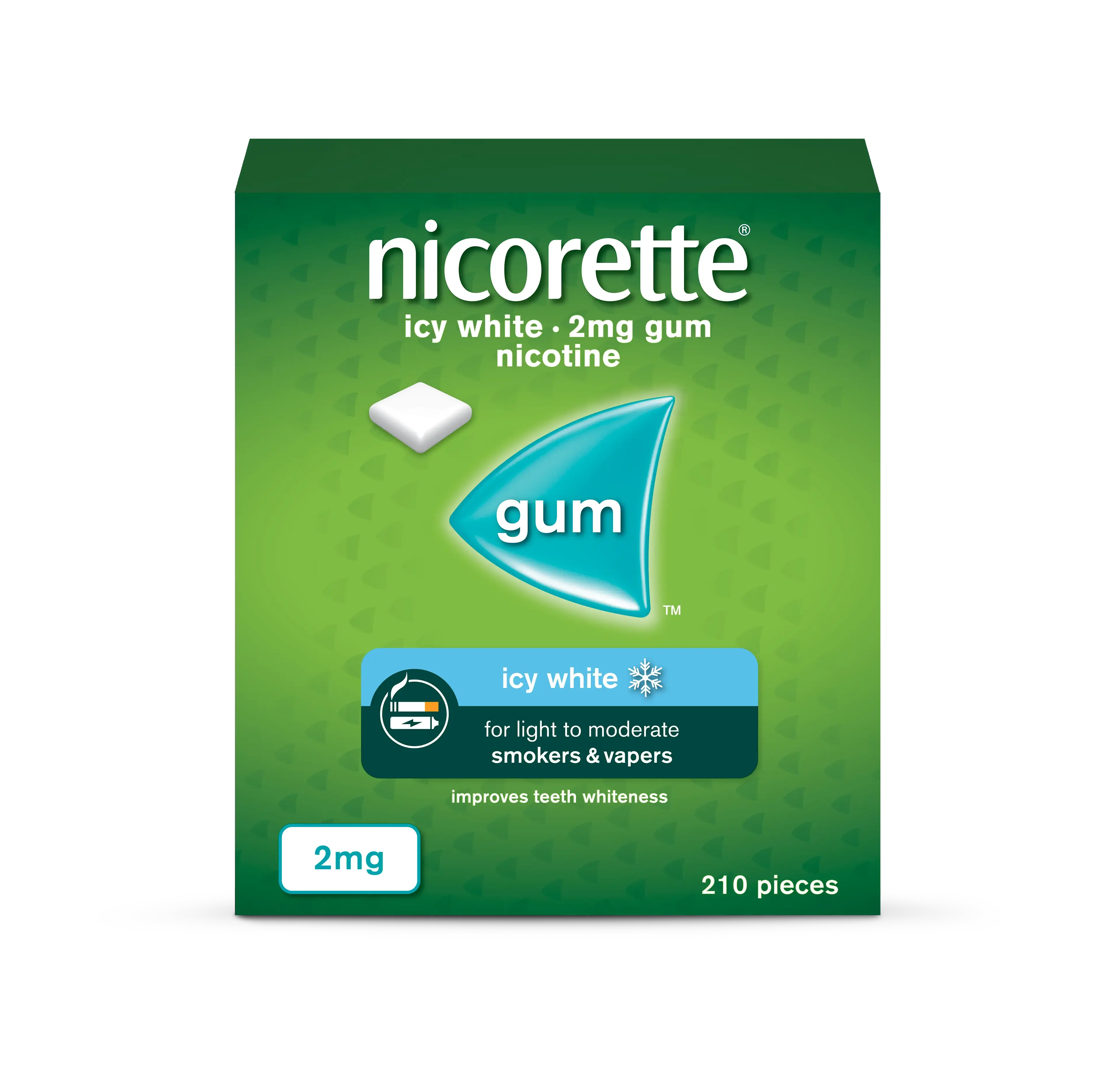 Nicorette Gum Icy White 2mg 210 Pieces