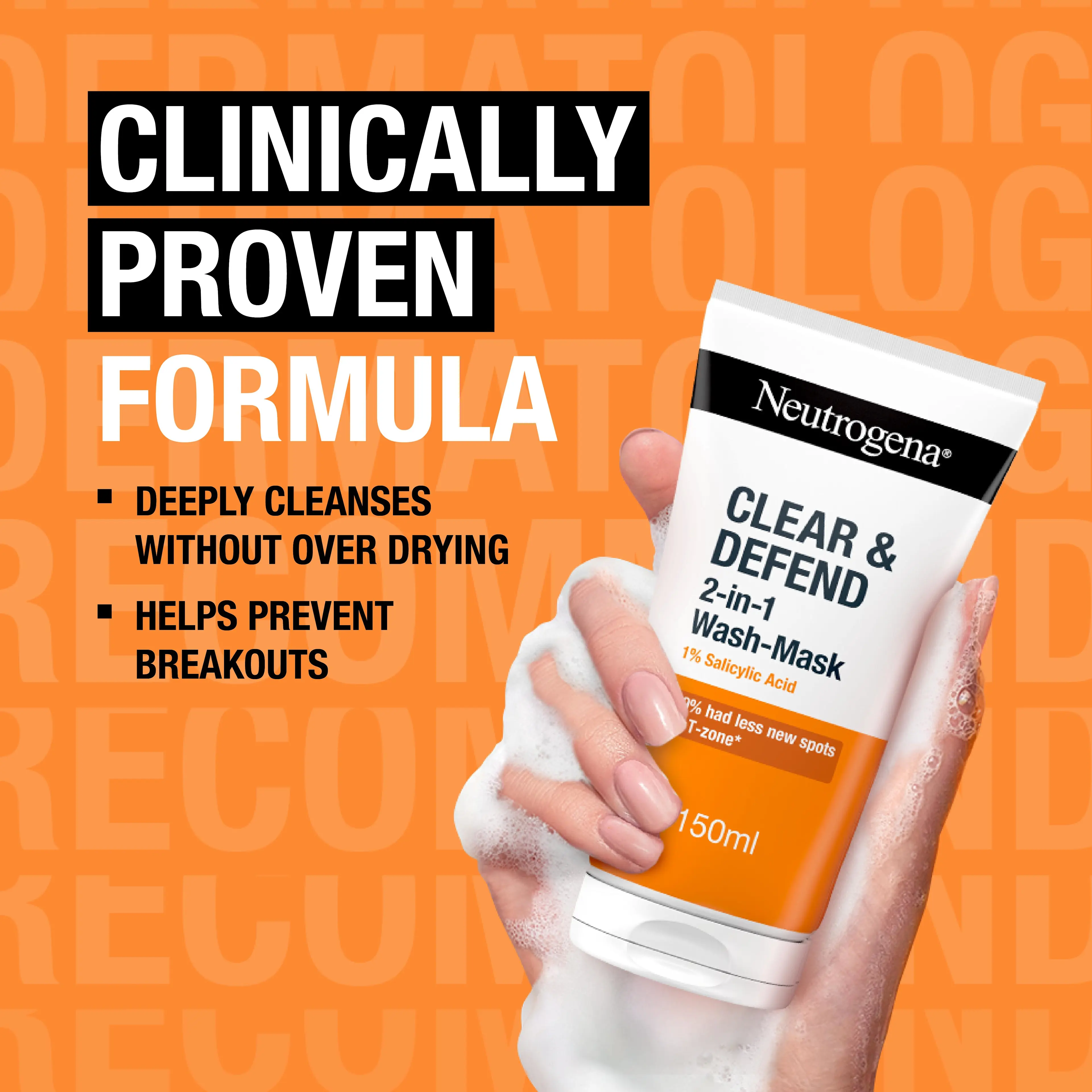 Clear & Defend 2-in-1 Wash-Mask