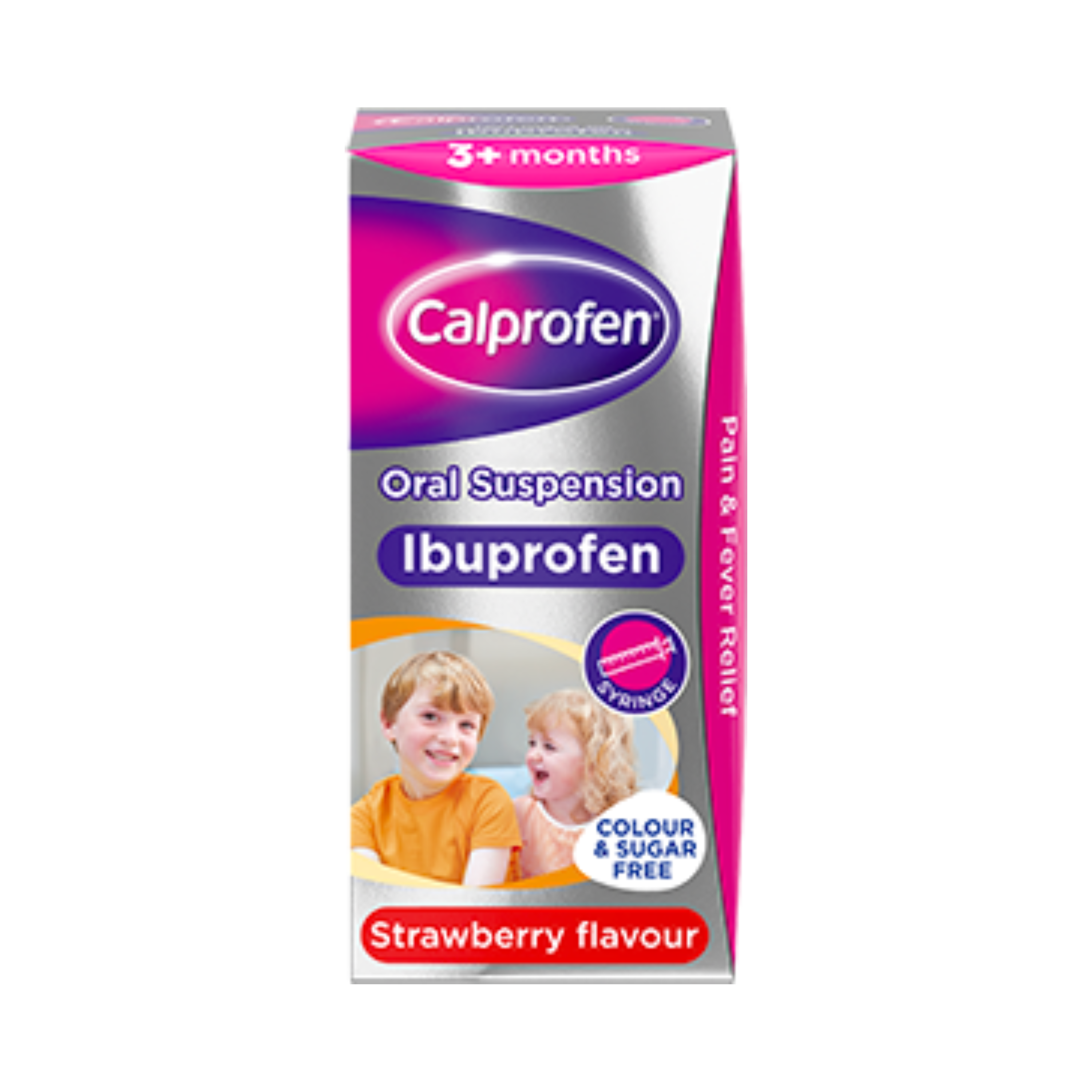 Calprofen Oral Suspension Strawberry flavour for 3+ months