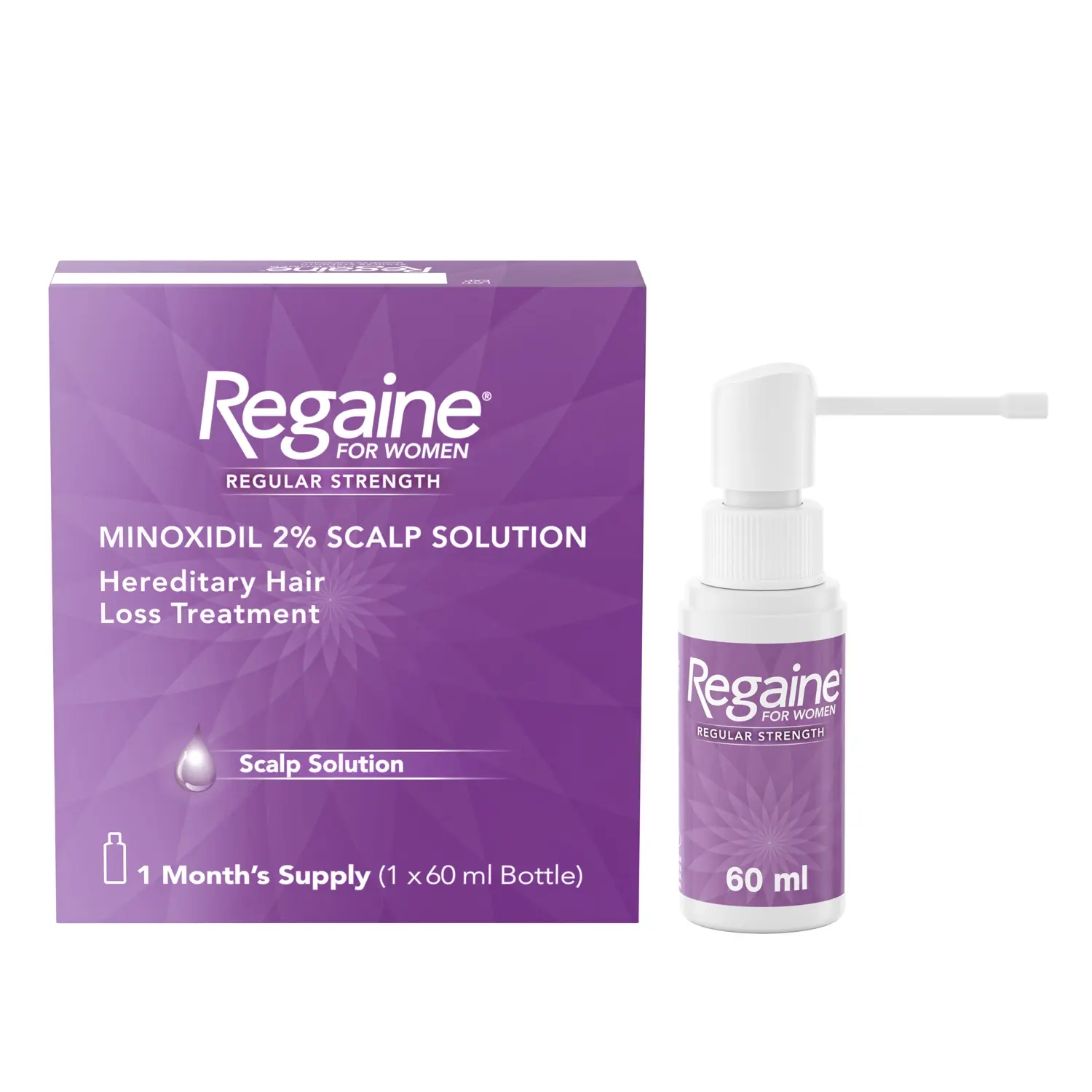REGAINE® FOR WOMEN REGULAR STRENGTH HAIR LOSS SOLUTION 2% MINOXIDIL REGAINE® FOR WOMEN REGULAR STRENGTH HAIR LOSS SOLUTION 2% MINOXIDIL