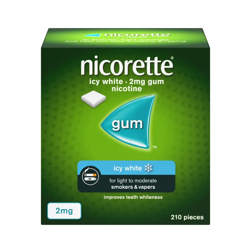 Nicorette Gum Icy White 2mg 210 Pieces