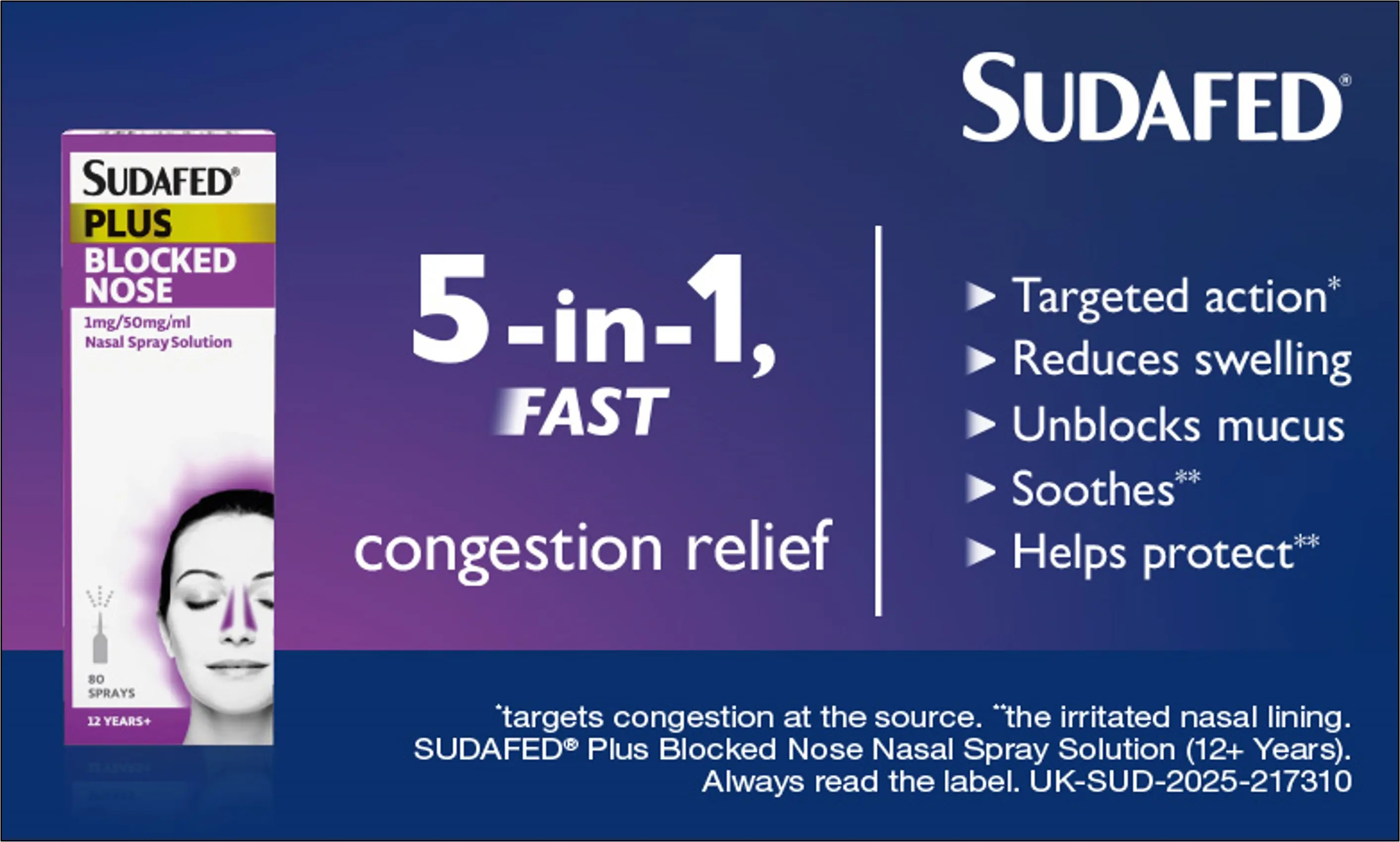 Sudafed homepage hero image