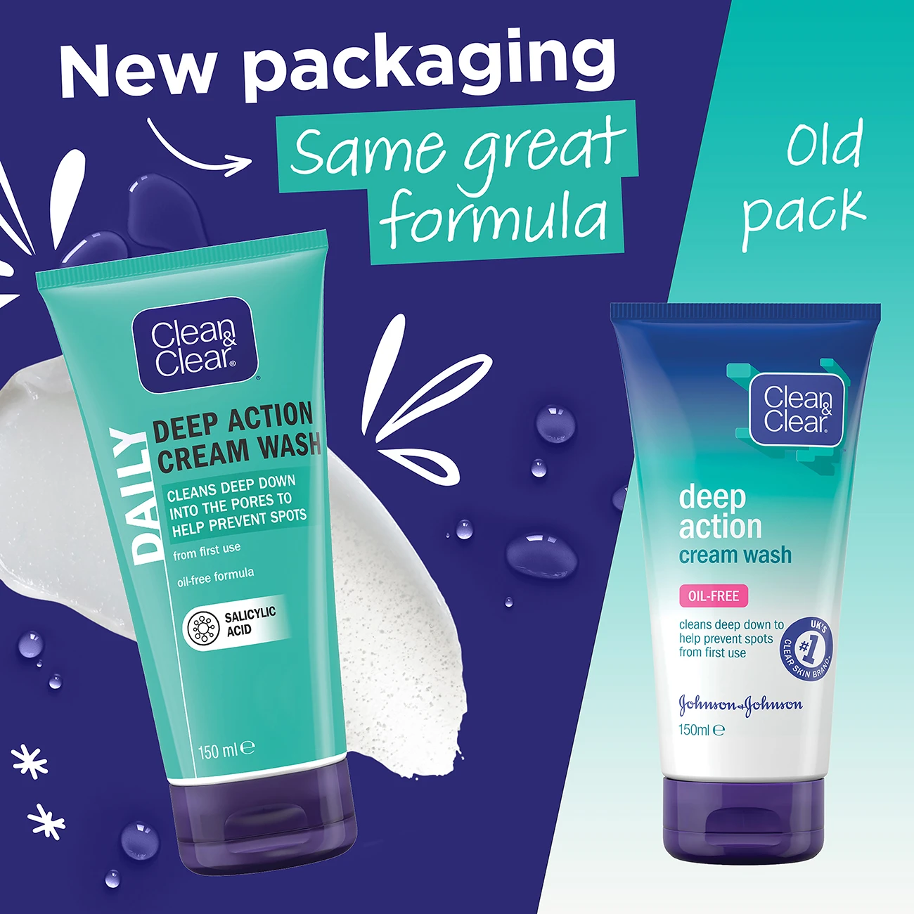 CLEAN & CLEAR® Deep Action Cream Wash image 2