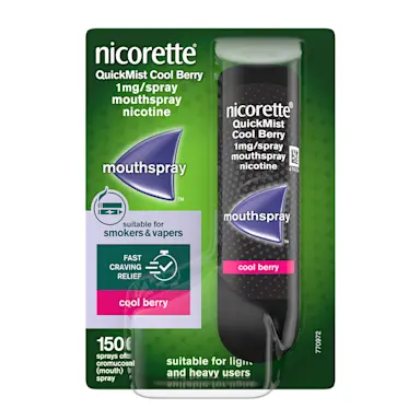 Nicorette® QuickMist Mouthspray - Cool Berry Single | NICORETTE®