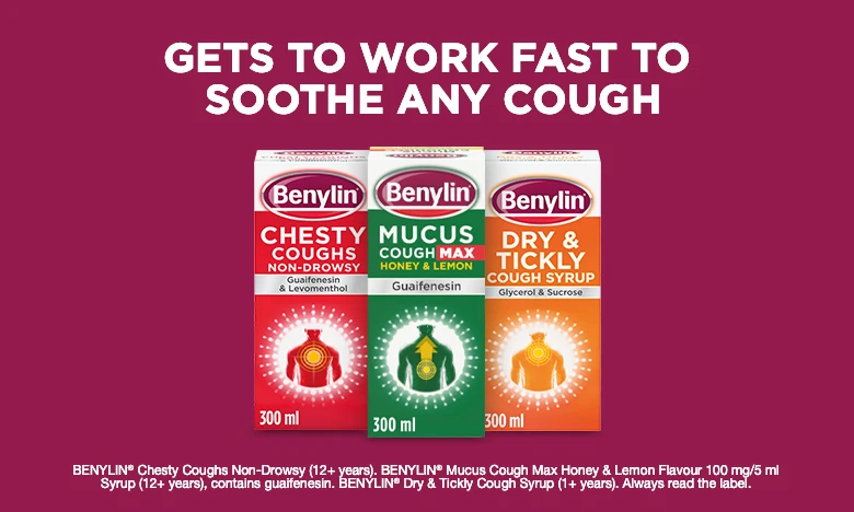Clinically proven cough relief from day one