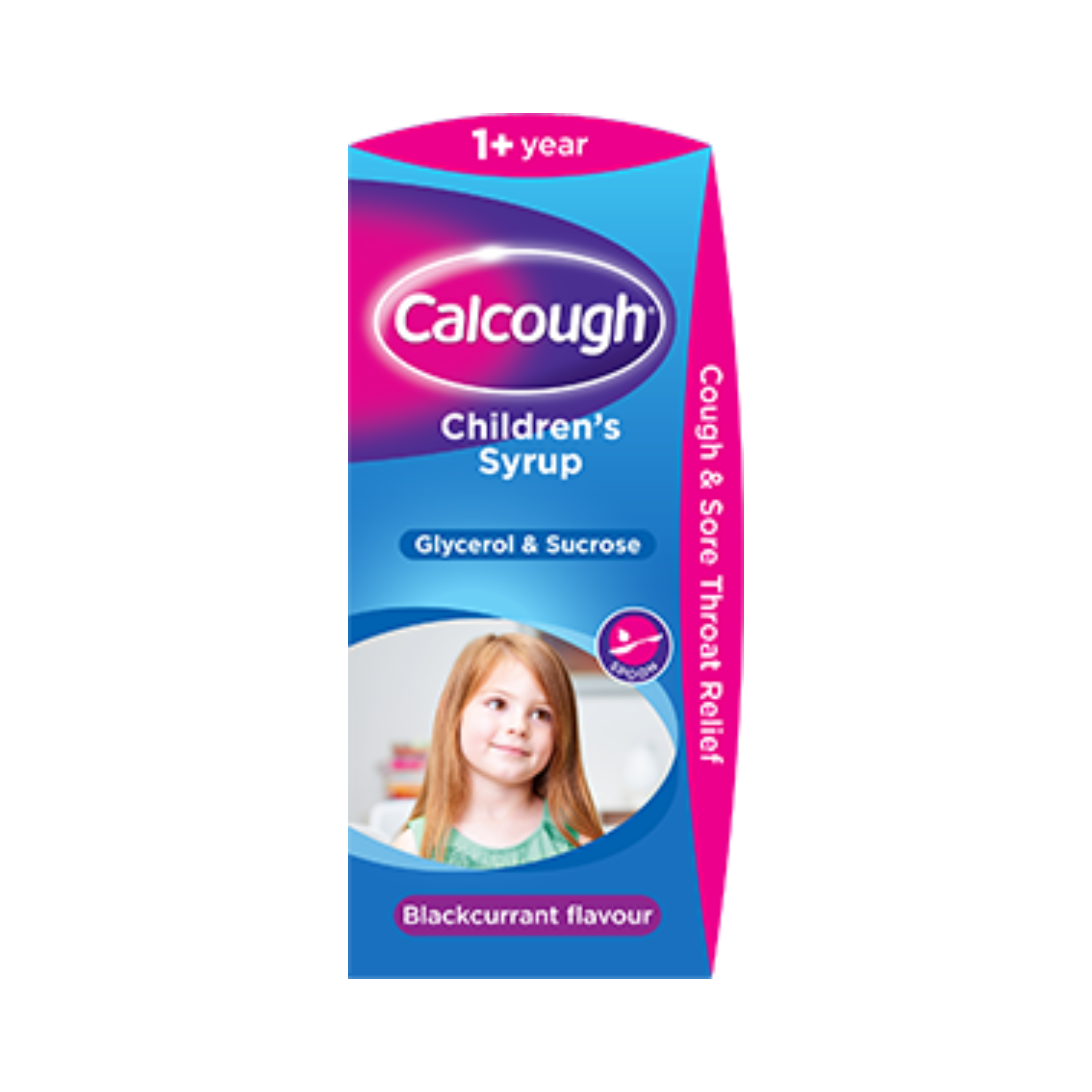 Calcough blackcurrant flavour children's syrup for cough and sore throat