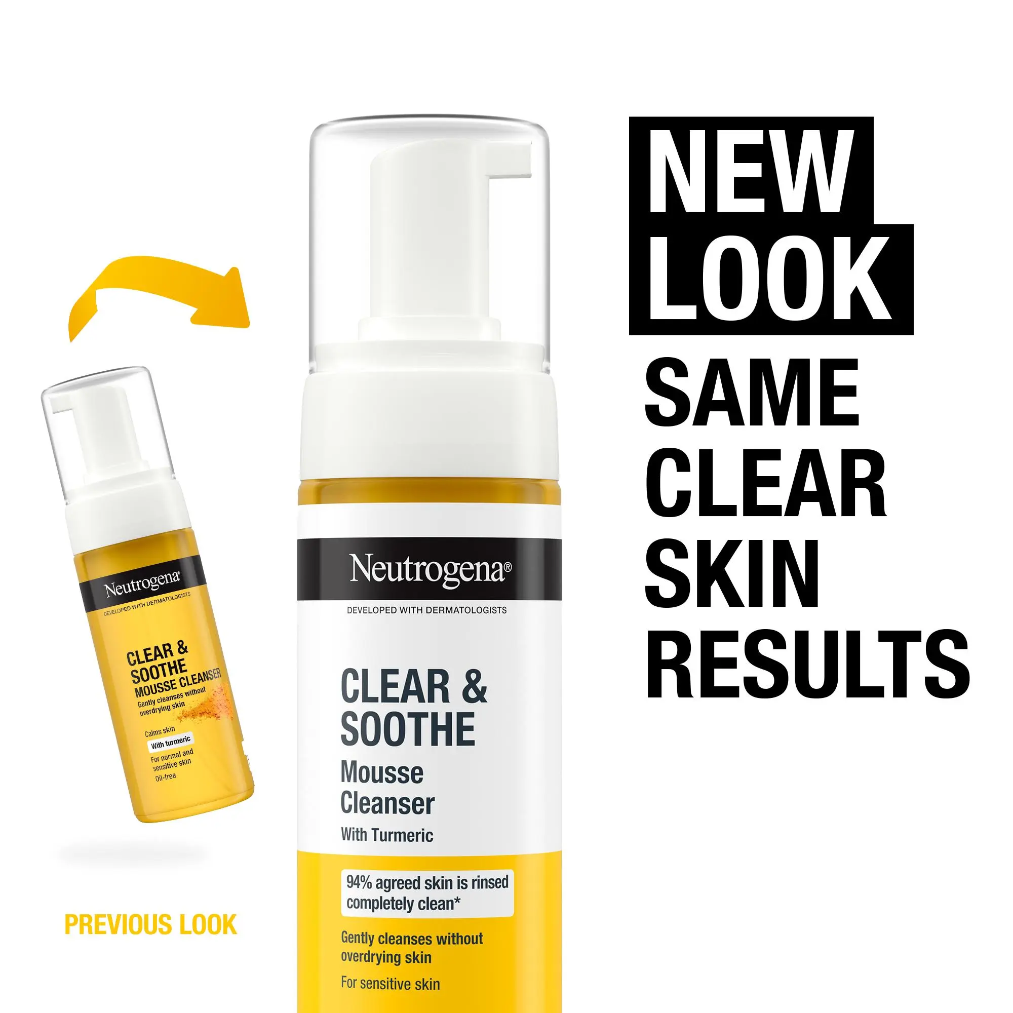 Neutrogena® Clear & Soothe Mousse Cleanser texture