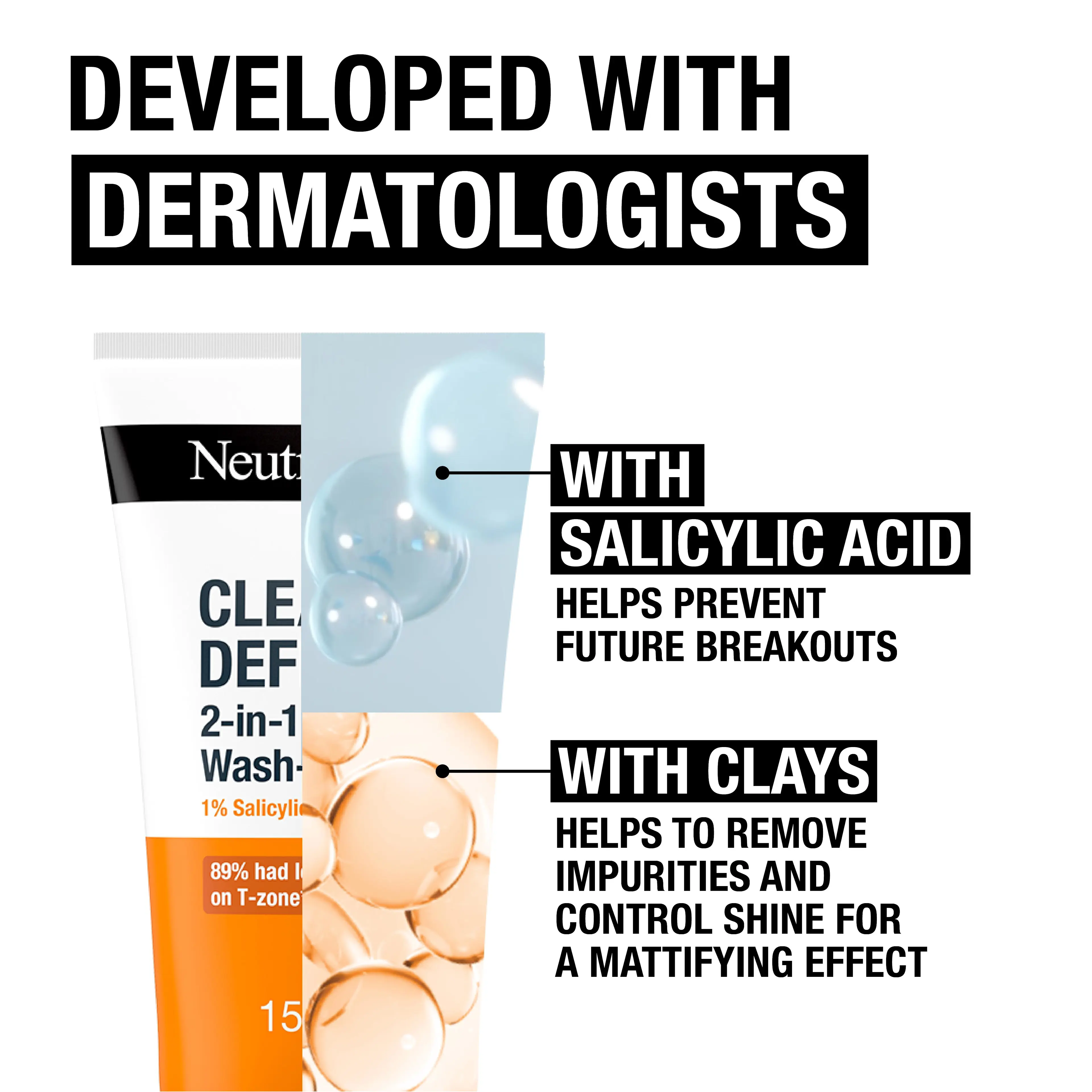 Clear & Defend 2-in-1 Wash-Mask