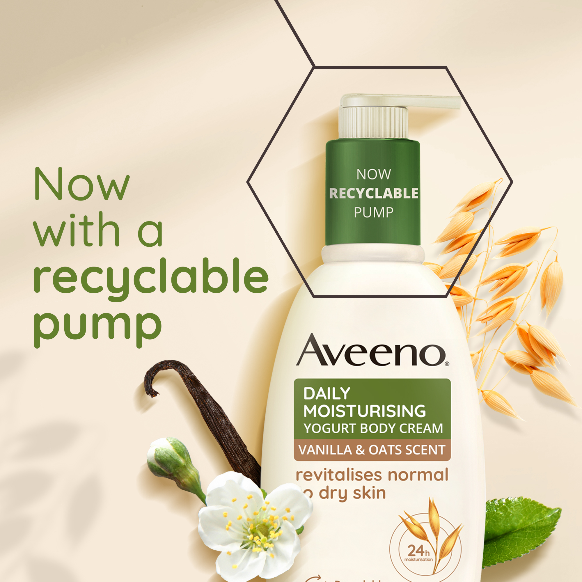 now with a recyclable pump