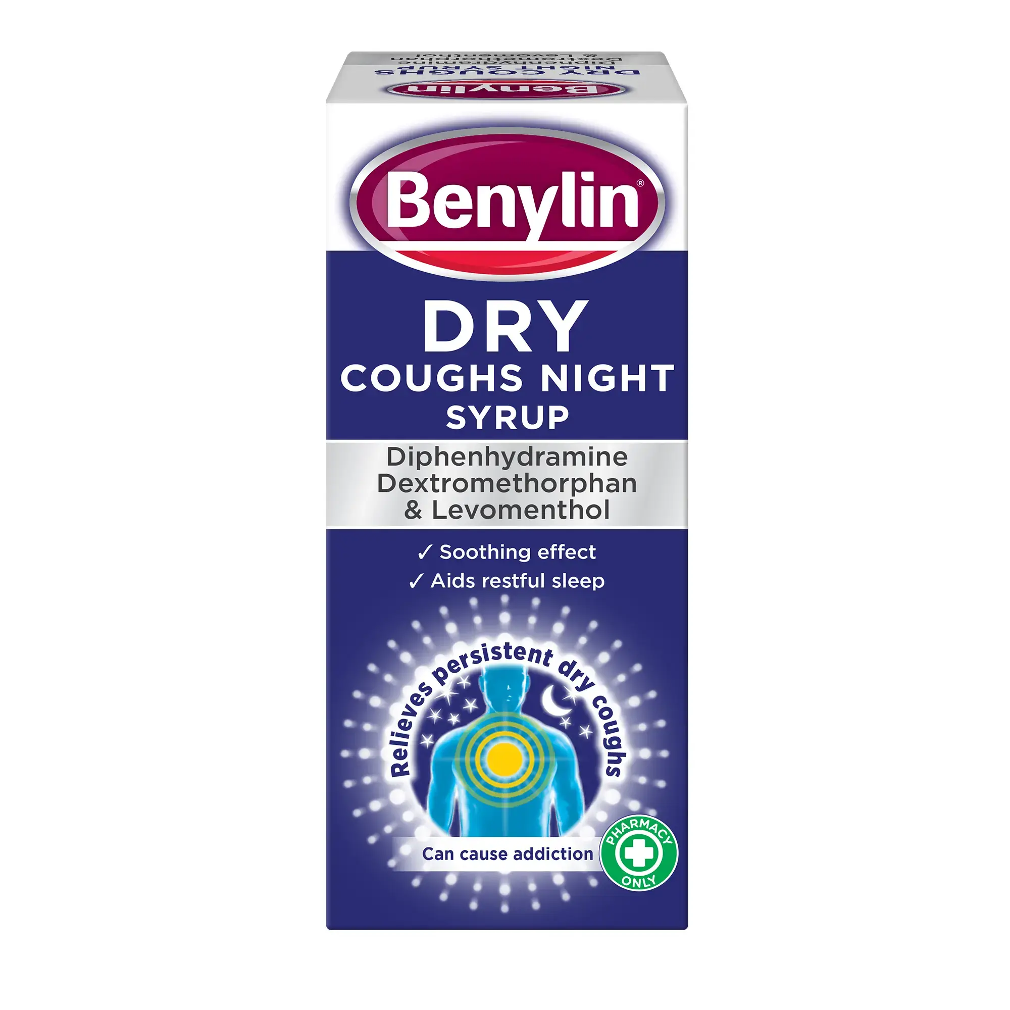 Benylin® dry coughs night syrup packshot