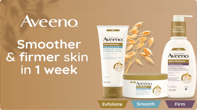 aveeno.co.uk home page banner