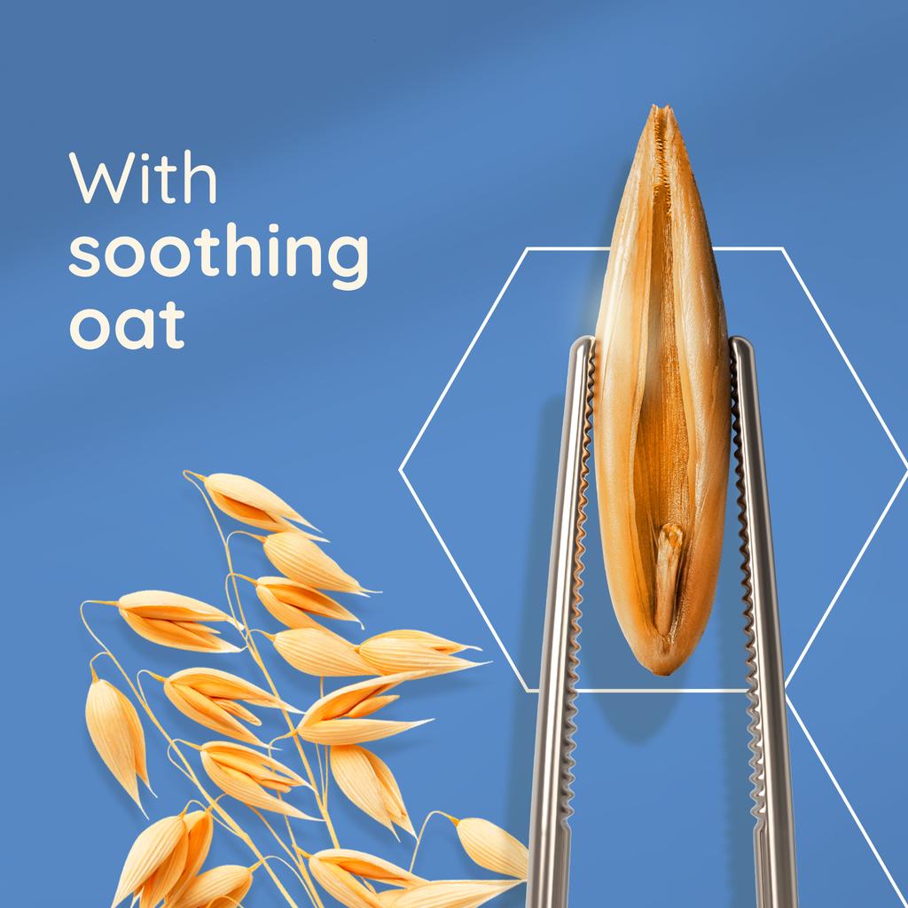 with soothing oat