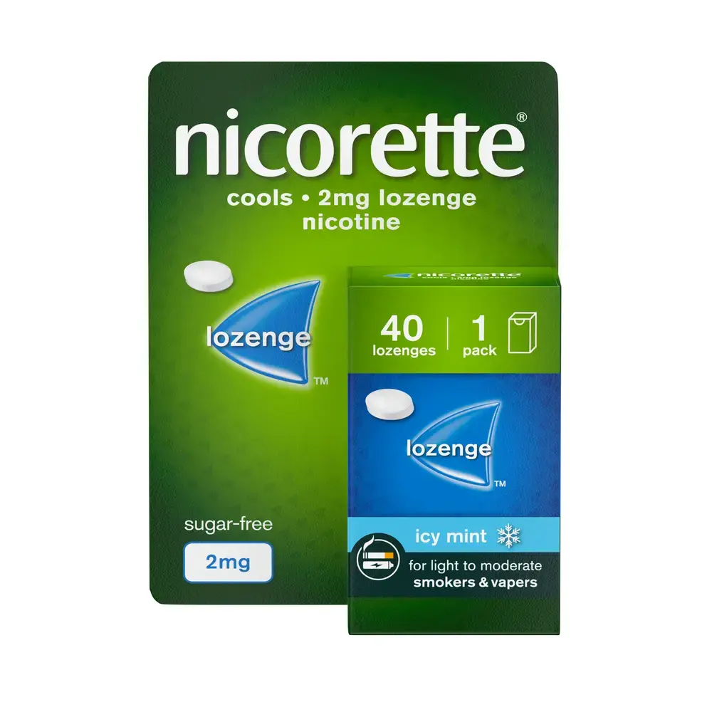 Nicorette Lozenge 40's packshot