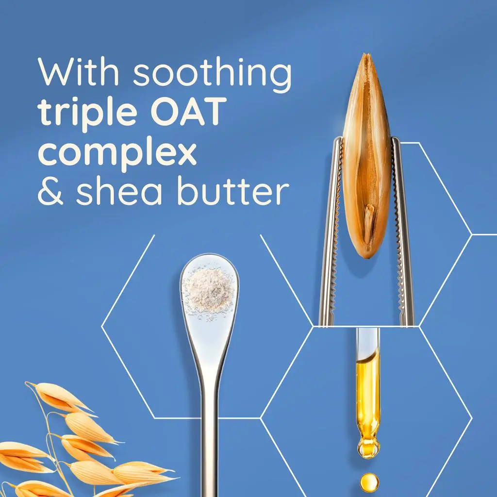 with soothing triple oat complex & shea butter