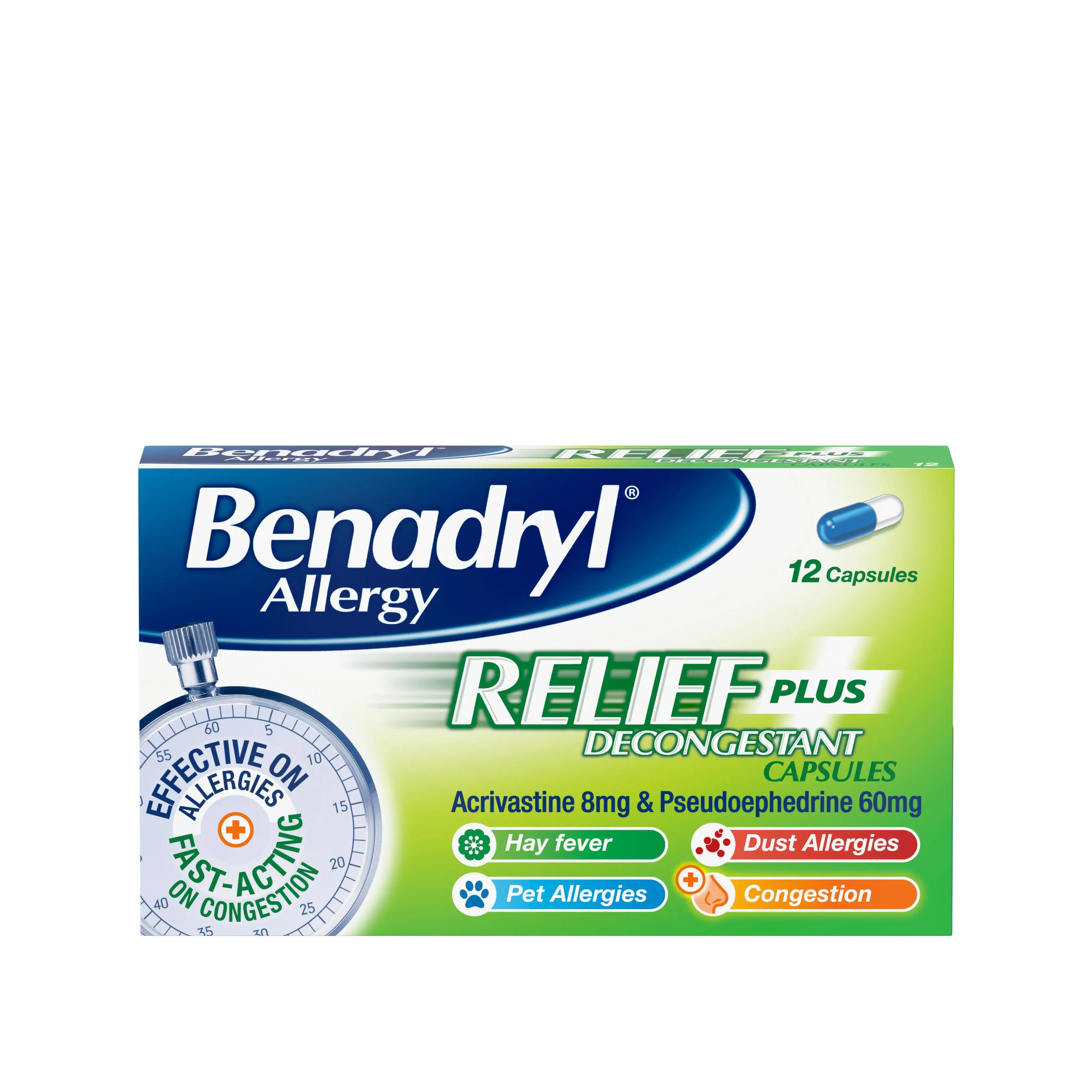BENADRYL® Allergy Relief Plus Decongestant 1