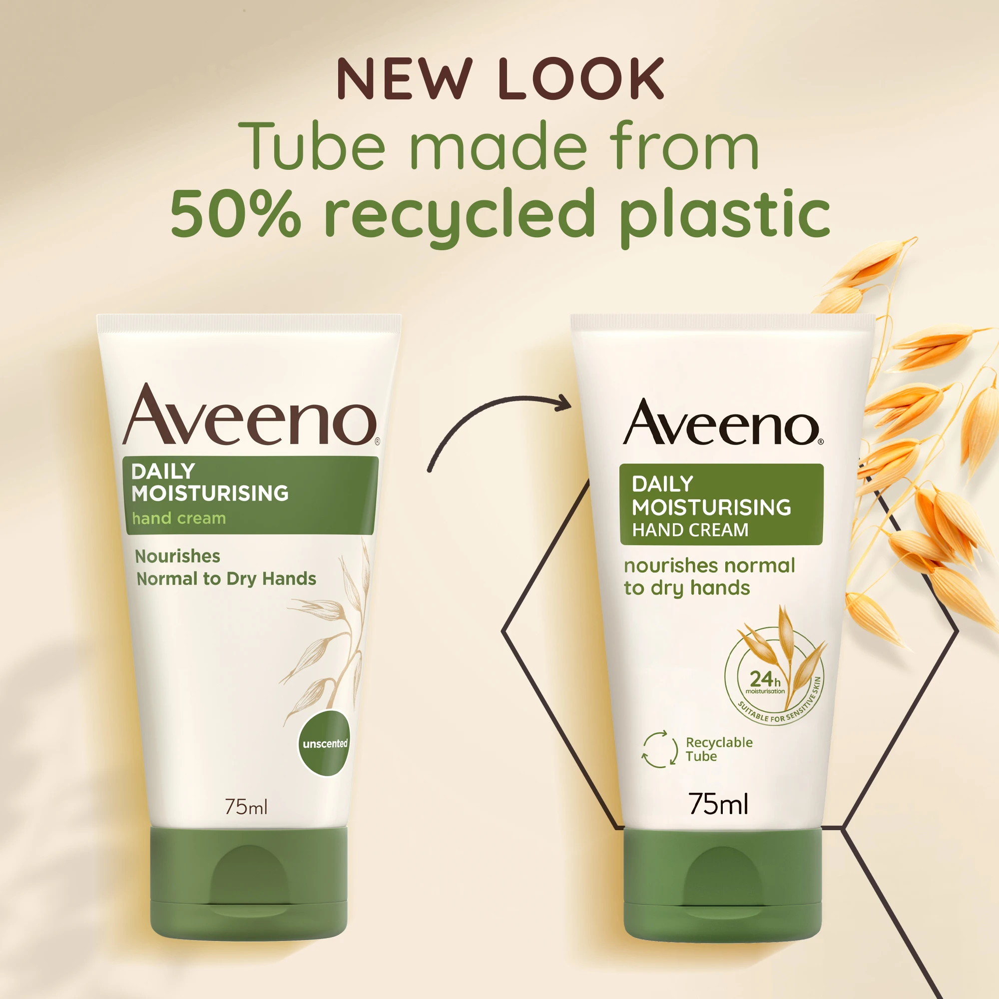 NEW LOOK tube made from 50% recycled plastic