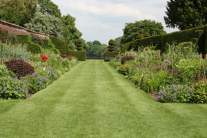 Arley Hall gardens et sa célèbre double bordure