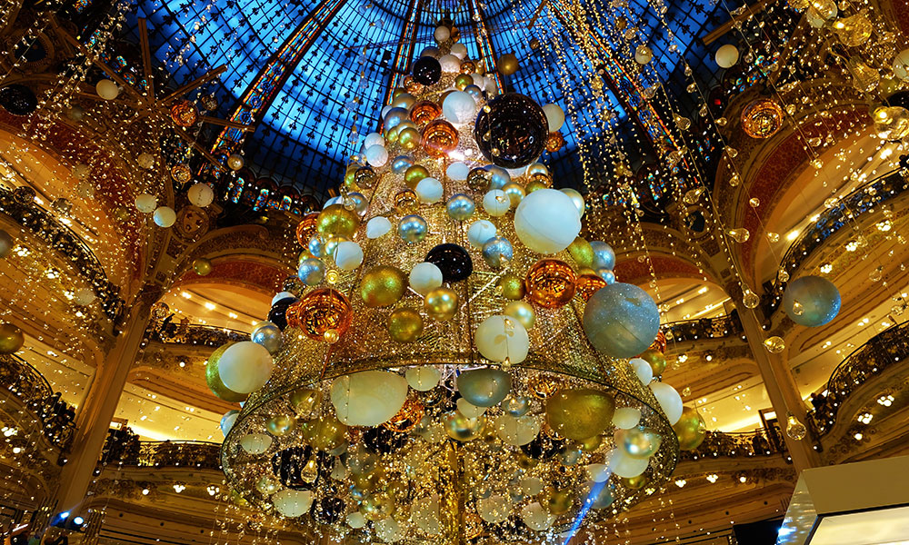Décoration de Noël au Printemps, Paris