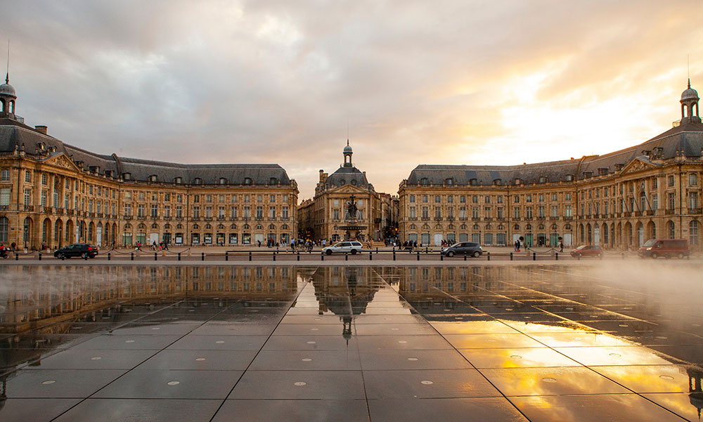 La place de la Bourse à Bordeaux