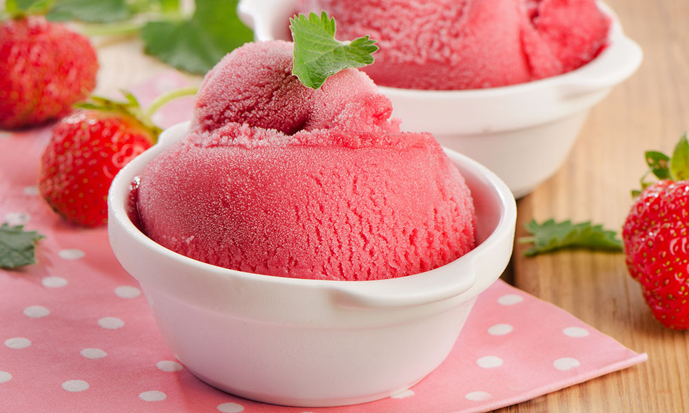 Sorbet aux fraises