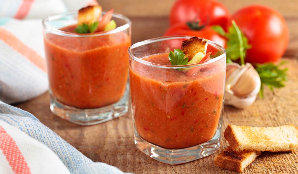 Le gaspacho pour un shot d'hydratation