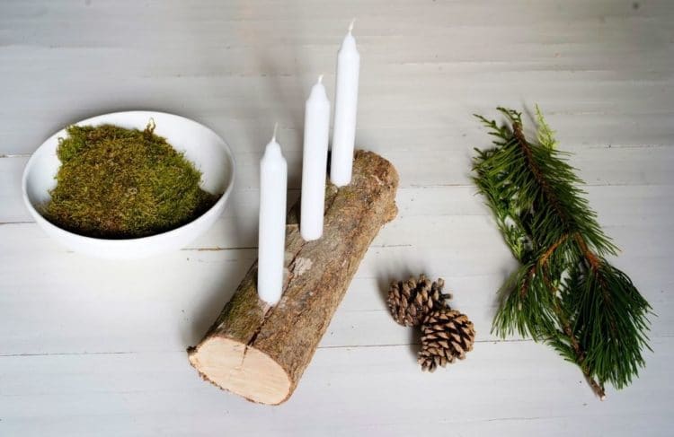 Parer la bûche de décoration