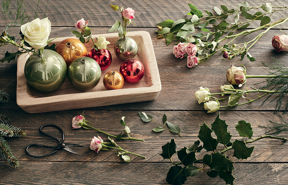 couper et insérer les fleurs