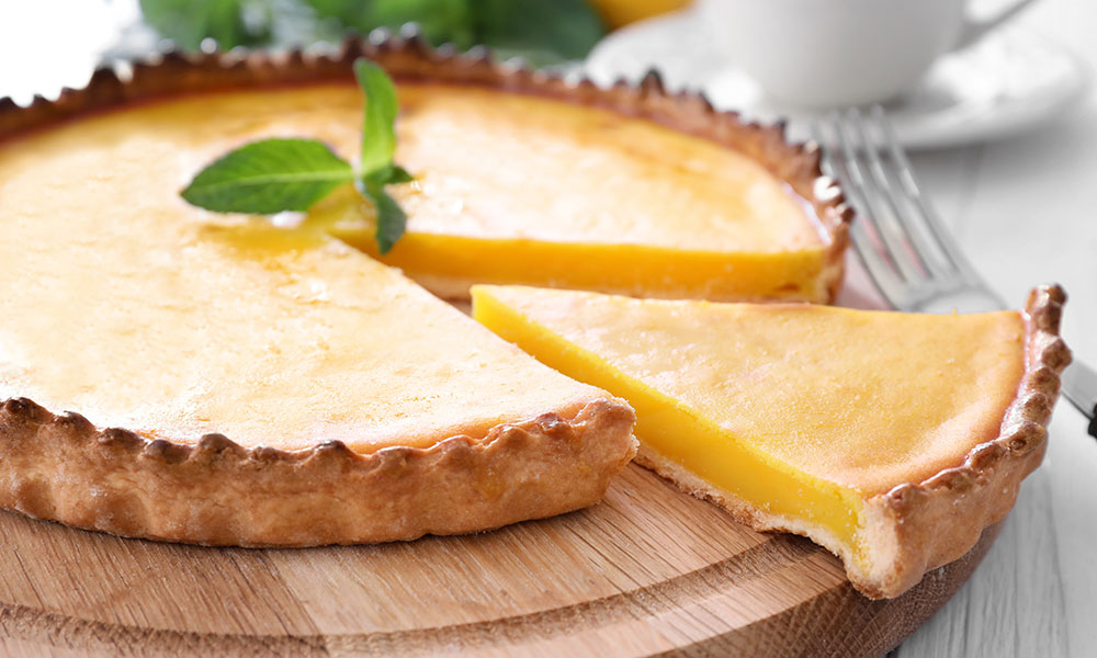 Tarte à la betterave, mangue et citron