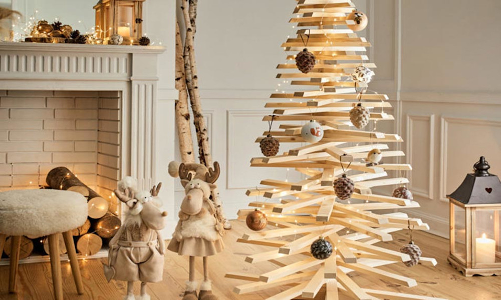 30PCS Decoration De Noel,Decoration Noel Sapin En Bois DIY