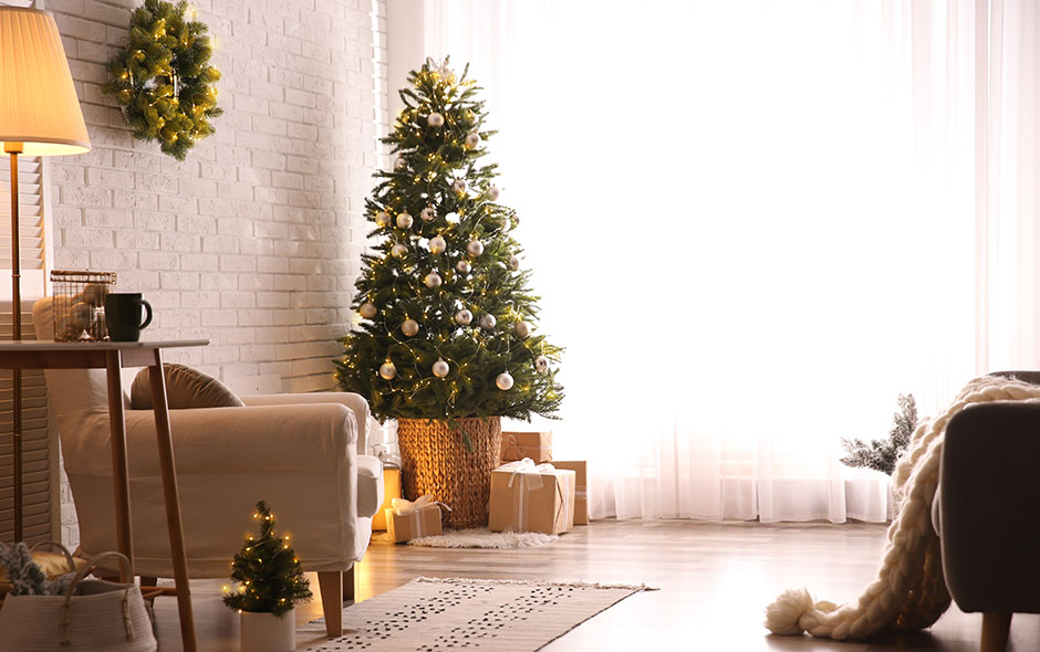 Un sapin de Noël en pot